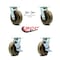 Service Caster 6 Inch High Temp Phenolic Caster Set with Roller Bearings 2 Swivel Lock 2 Brake SCC-30CS620-PHRHT-BSL-2-TLB-2 - alternate 4